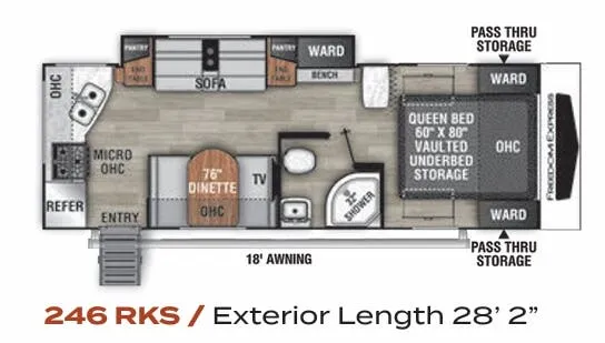 2022 Coachmen Freedom Express 246RKS - Floor plan