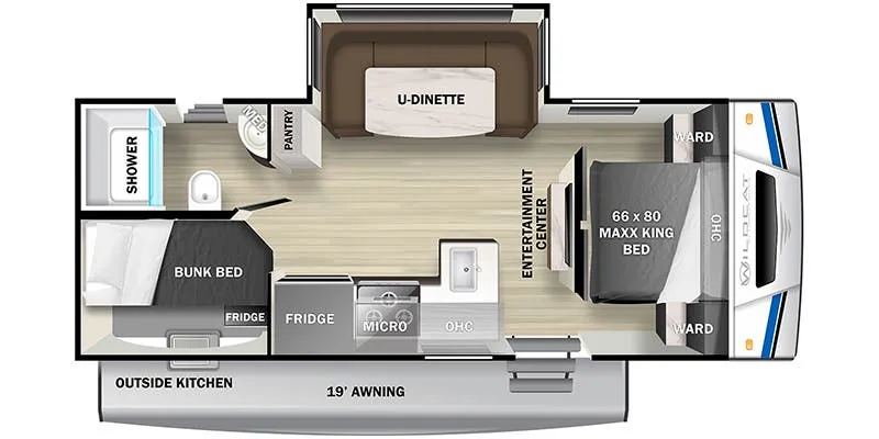 Forest River Wildcat 243DBX floor plan