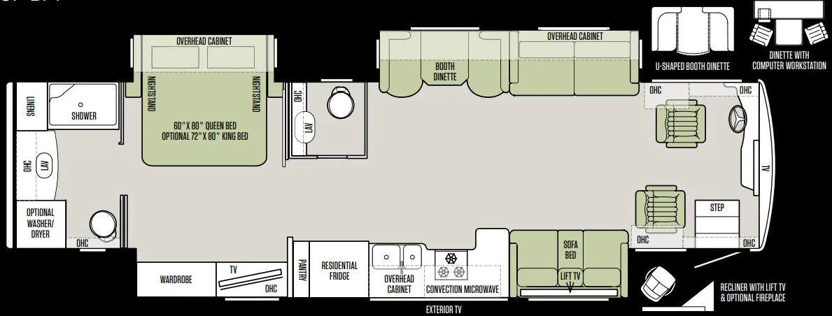 Tiffin Allegro Red 37 BA floor plan