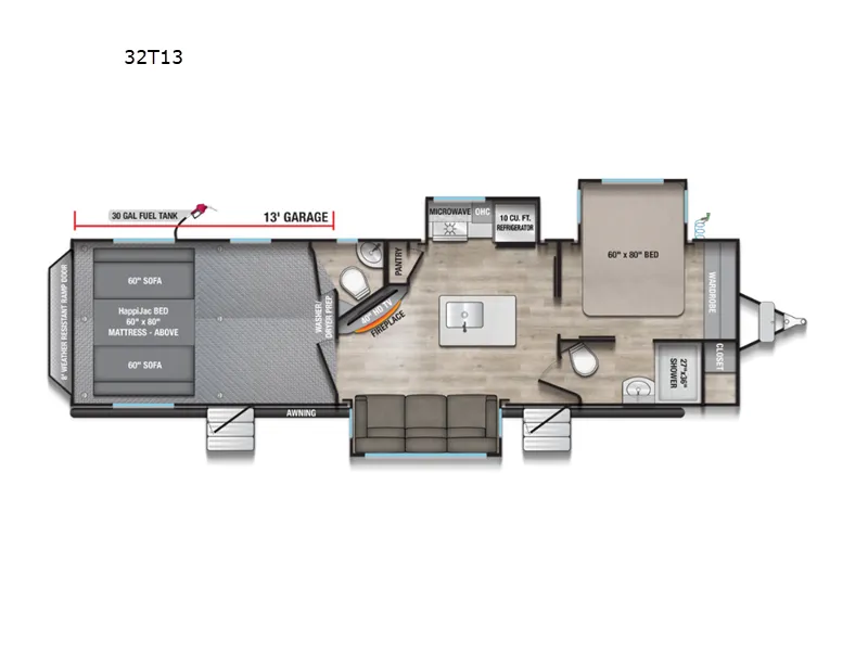 2026 Alliance RV Valor All-Access 32T13 - Floor plan