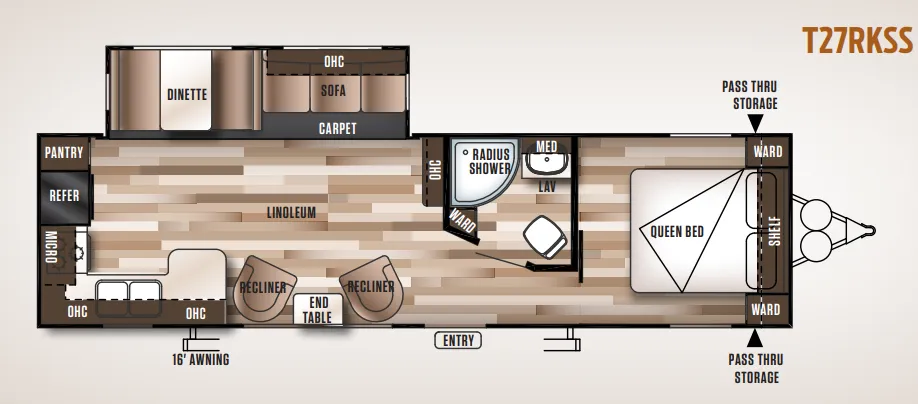 Forest River Wildwood 27RKSS floor plan