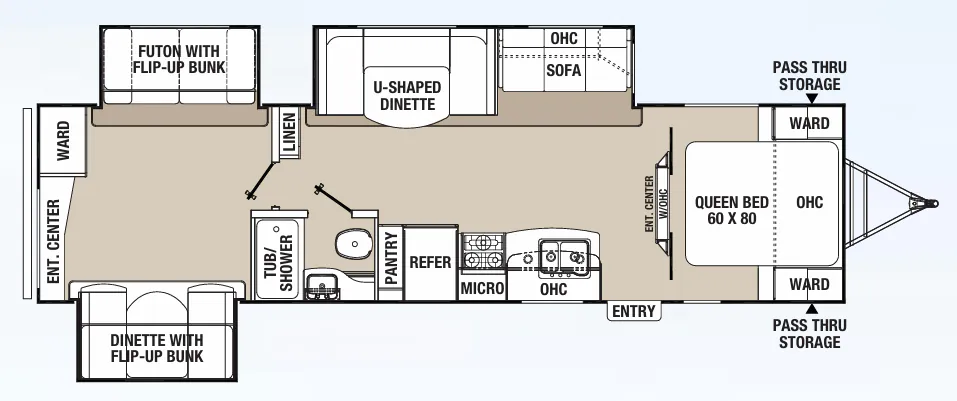 Coachmen Freedom Express Maple Leaf Edition 312 BHDS floor plan