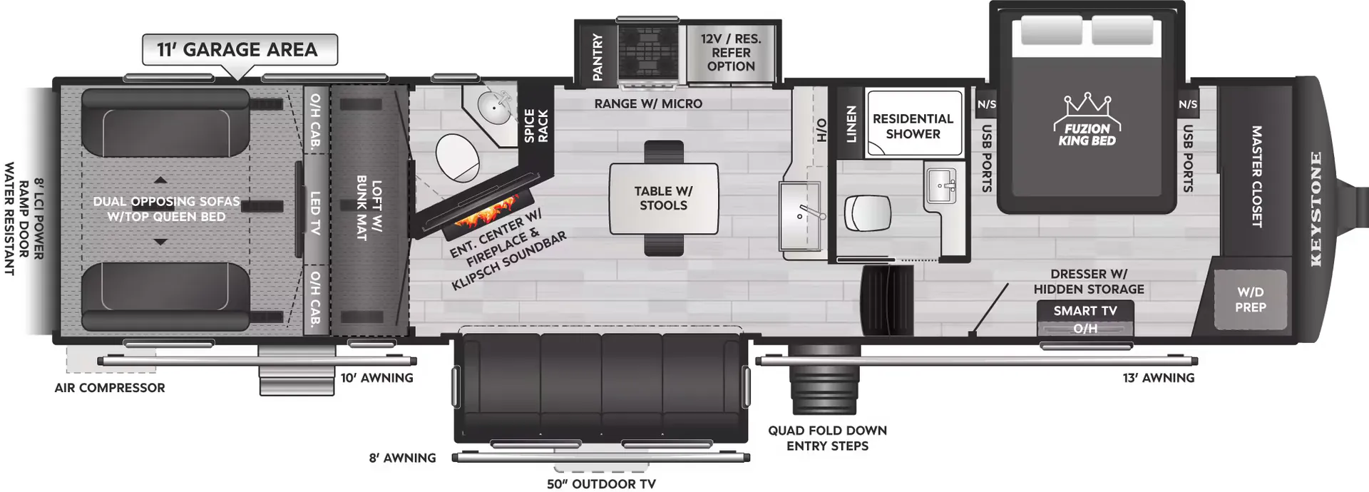 Keystone Fuzion 373 floor plan