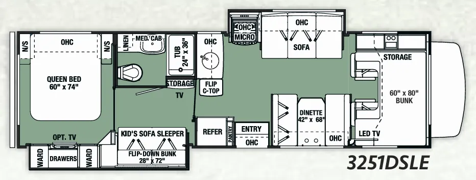 Forest River Forester LE 3251DSLE floor plan