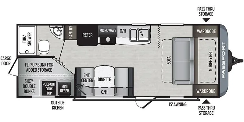 2020 Keystone RV Passport 239MLWE - Floor plan
