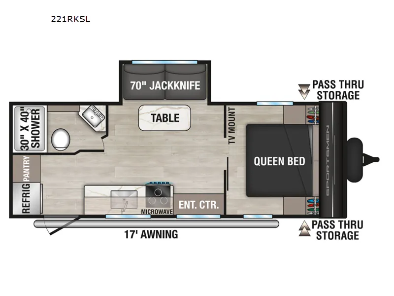 2026 K-Z Sportsmen Select 221RKSL - Floor plan