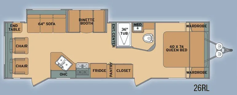 Shasta Oasis 26RL floor plan