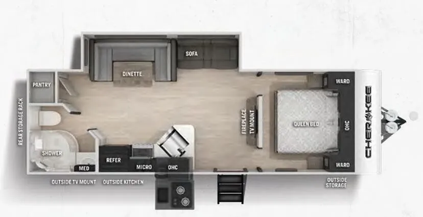 2022 Forest River Cherokee 234DC - Floor plan