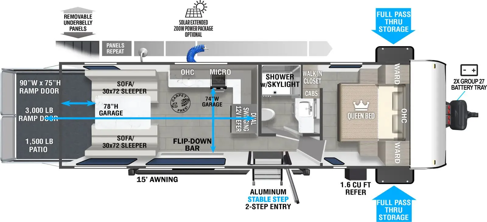 Forest River Wildwood FSX Max Series 265RTK floor plan