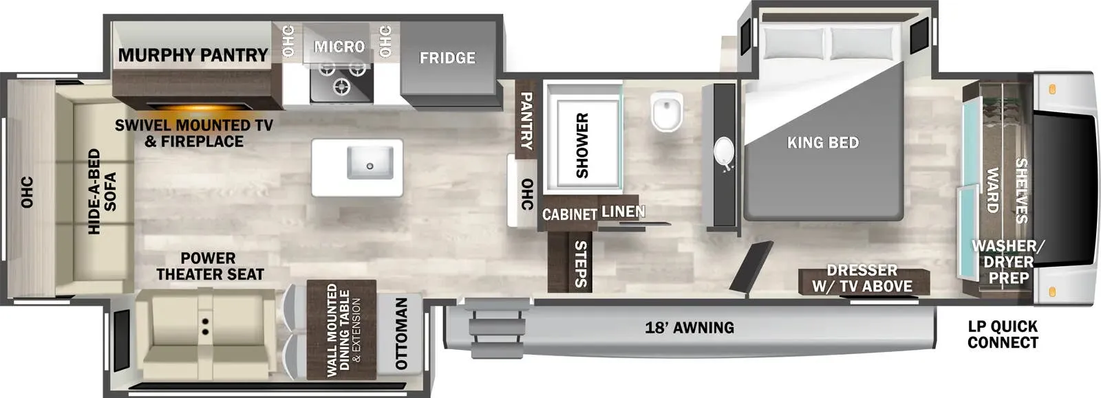 Forest River Cedar Creek Experience 35RL floor plan