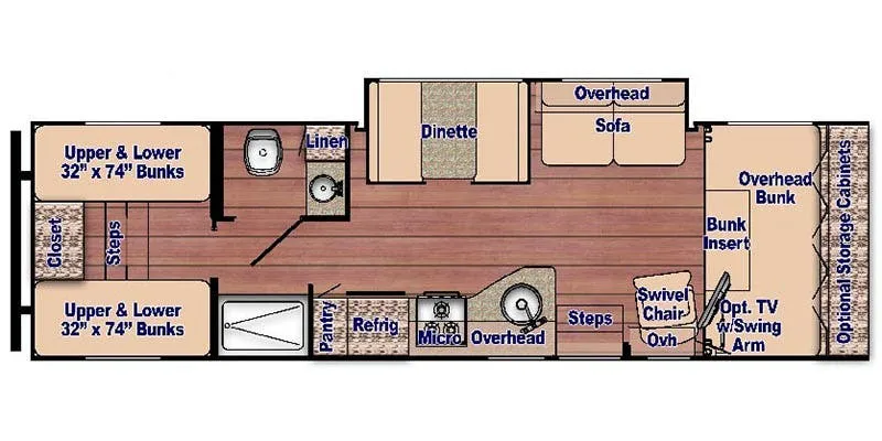 Gulf Stream Conquest Class C 6315 floor plan