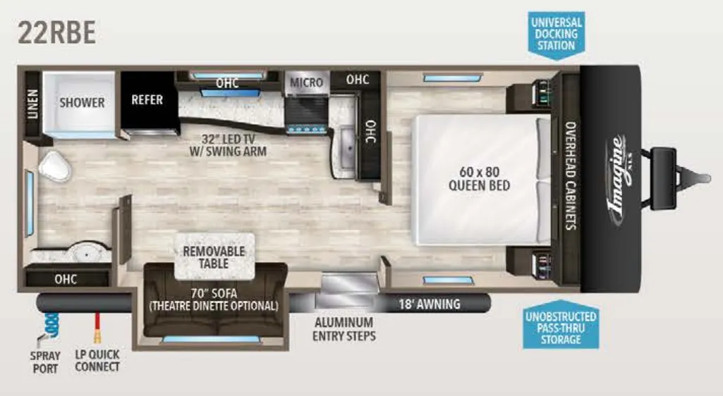 Grand Design Imagine XLS 22RBE floor plan