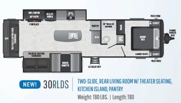 Keystone Hideout 30RLDS floor plan