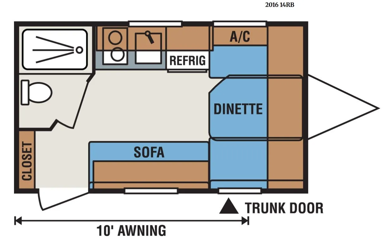 K-Z Sportsmen Classic 14RB floor plan
