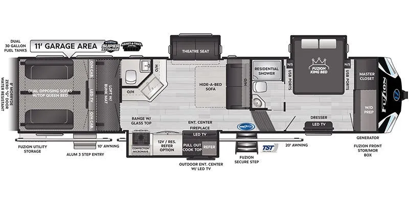 Keystone Fuzion 379 floor plan