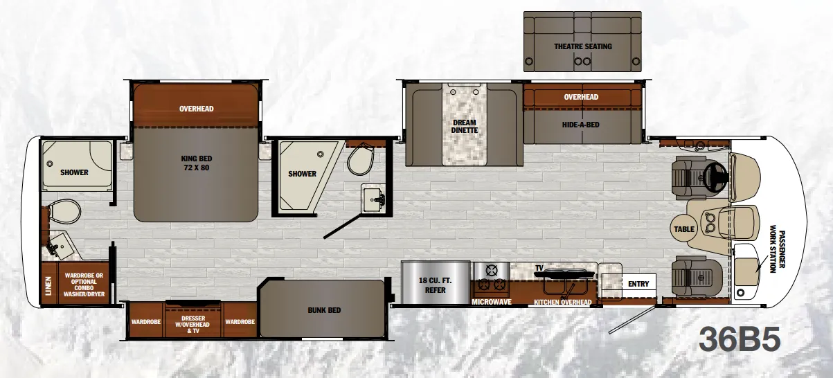 Forest River Georgetown 5 Series GT5 36B5 floor plan