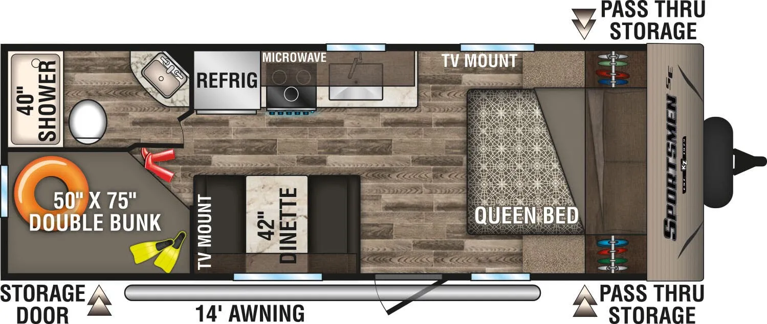 K-Z Sportsmen SE 230BHSE floor plan