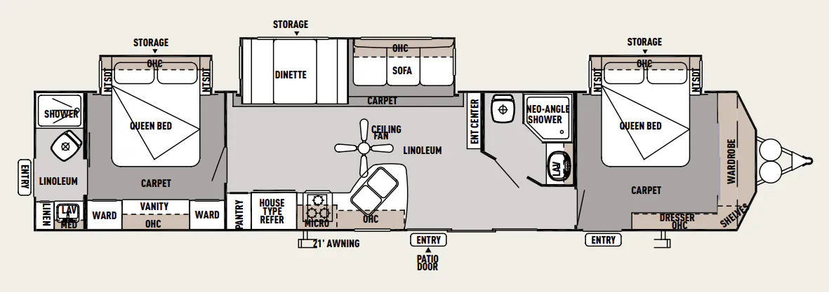 Forest River Wildwood DLX 4002Q floor plan