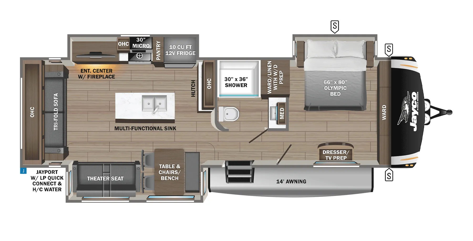Jayco Eagle HT 294CKBS floor plan