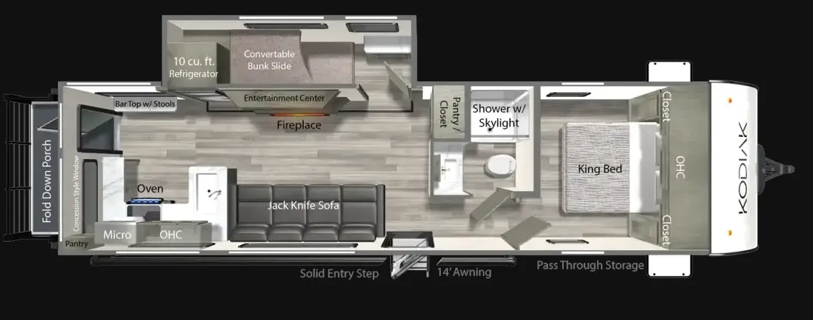 2025 Dutchmen Kodiak 308BHSL - Floor plan