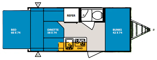 Forest River R-Pod RP-172T floor plan