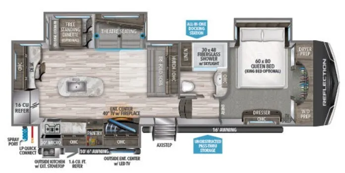 Grand Design Reflection 320MKS floor plan