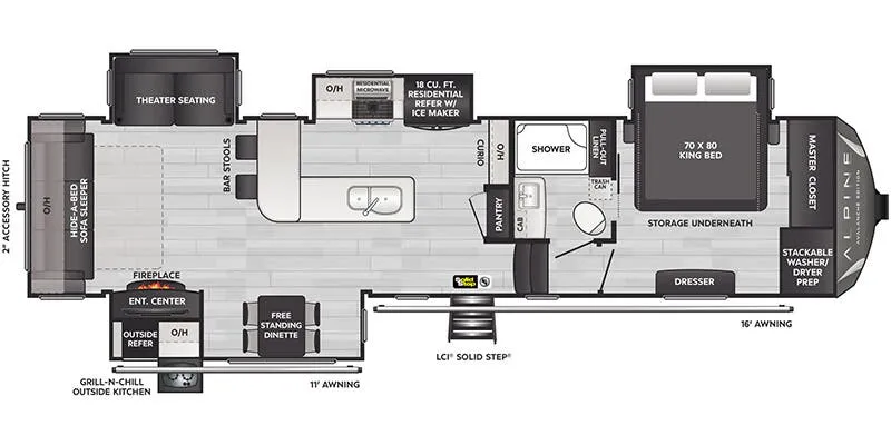 2026 Keystone RV Avalanche 338GK floor plan