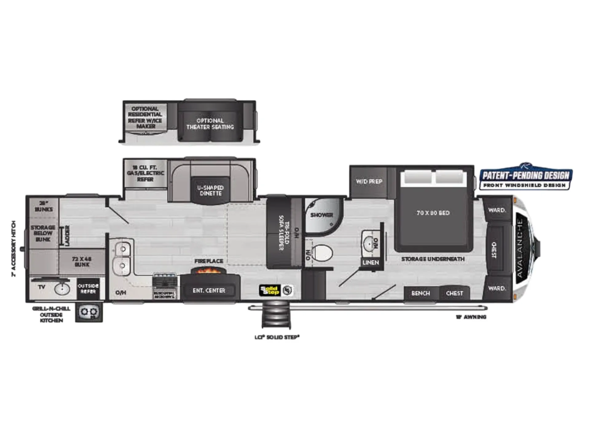Keystone Alpine Avalanche Edition 352BH floor plan