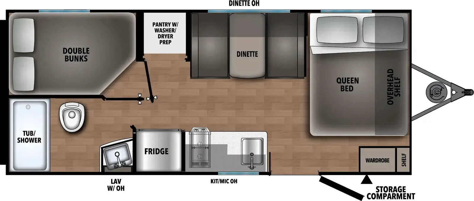 2026 Coachmen Shasta 18DBL - Floor plan
