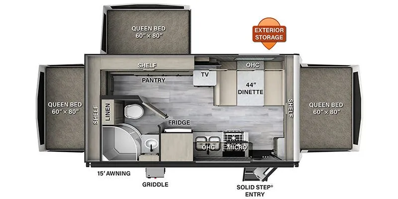 Forest River Flagstaff Shamrock 183 floor plan