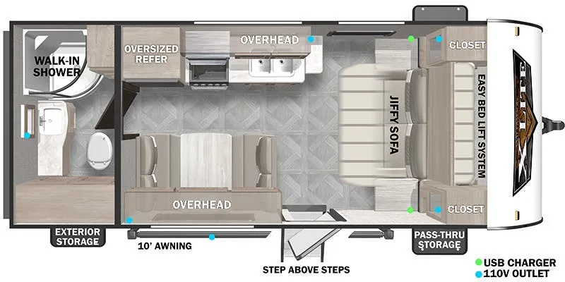 Forest River Wildwood X-Lite 171RBXL floor plan