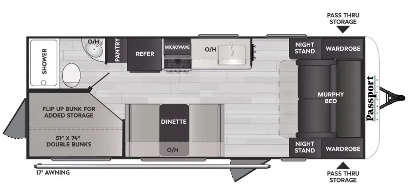 2025 Keystone Passport Classic 214BH - Floor plan