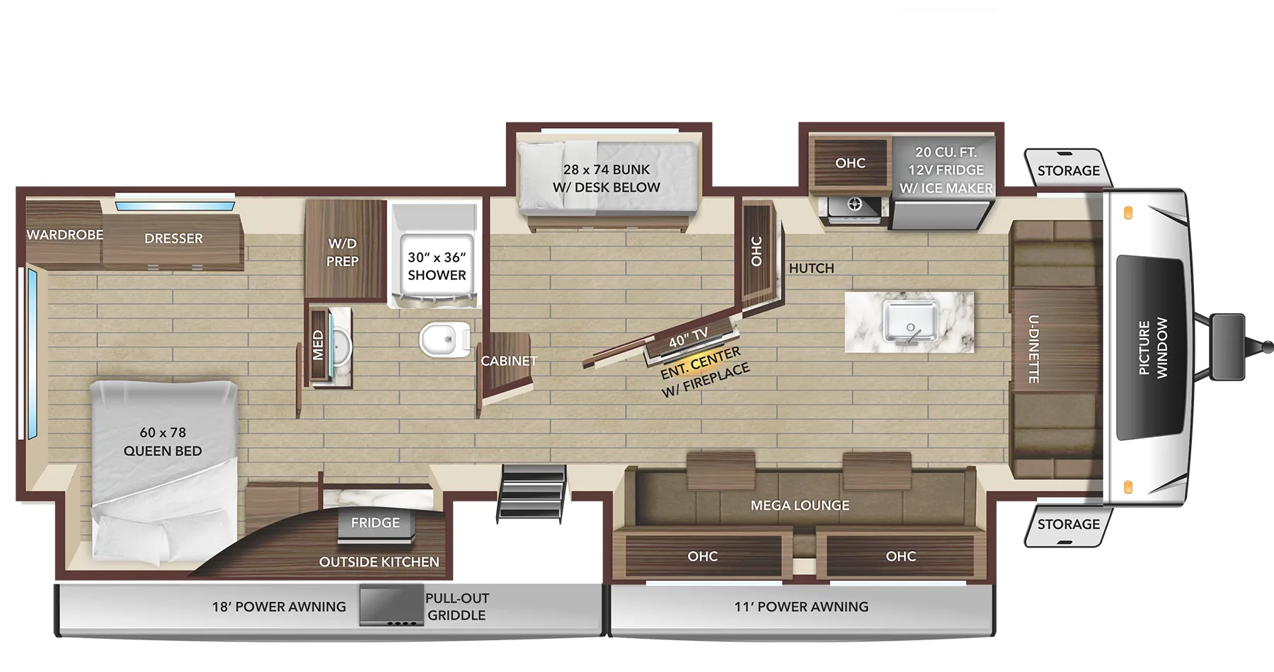 Highland Ridge Open Range 335RBS floor plan