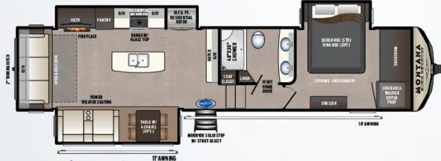 2020 Keystone Montana High Country 331RL floor plan