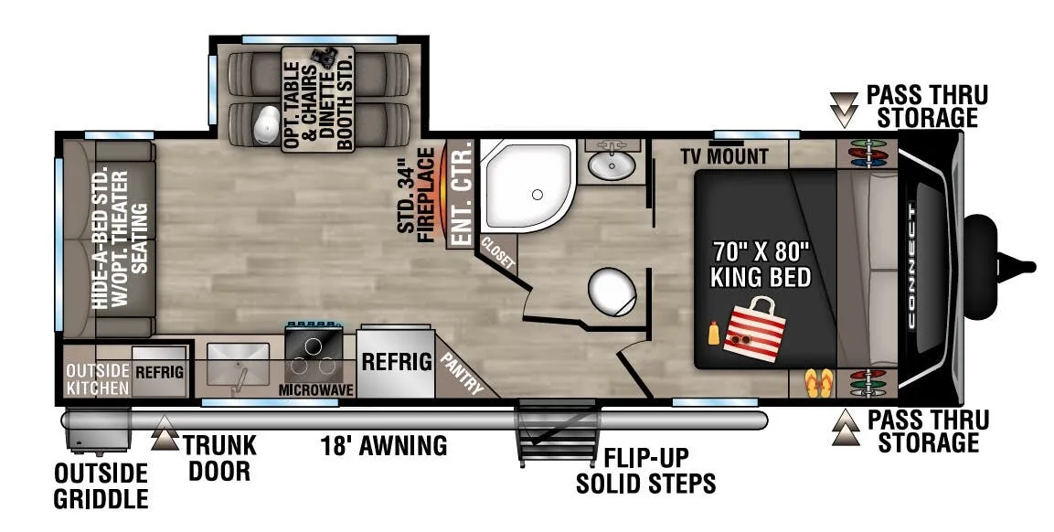 2024 K-Z Connect C241RLK - Floor plan
