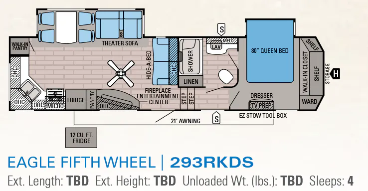 Jayco Eagle 293RKDS floor plan