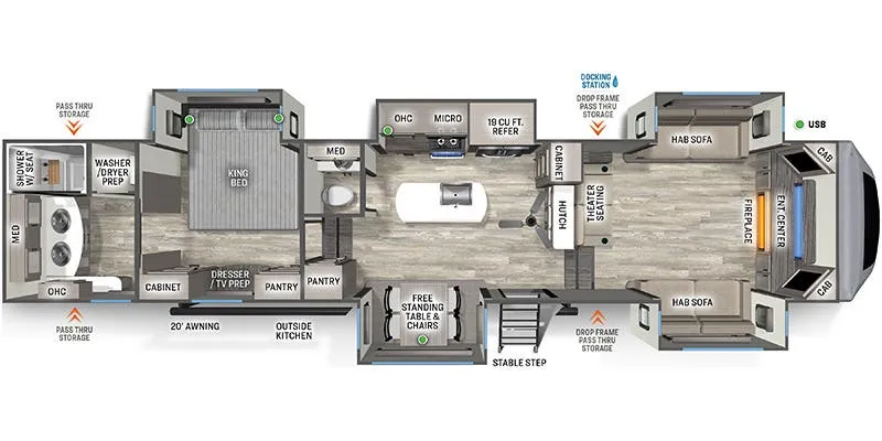 Forest River Sierra Luxury 391FLRB floor plan