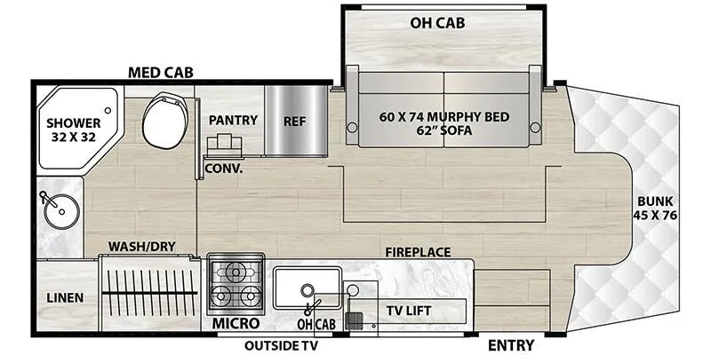 2024 Coachmen Prism Elite 24MBE - Floor plan
