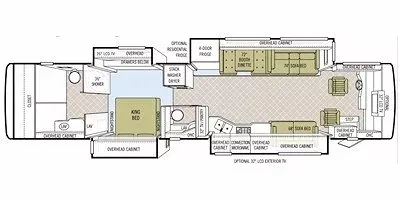 2009 Tiffin Phaeton 42QBH floor plan