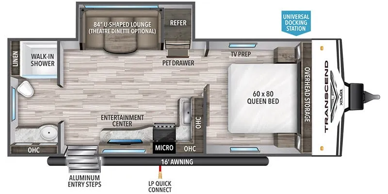 2022 Grand Design Transcend Xplor 221RB floor plan