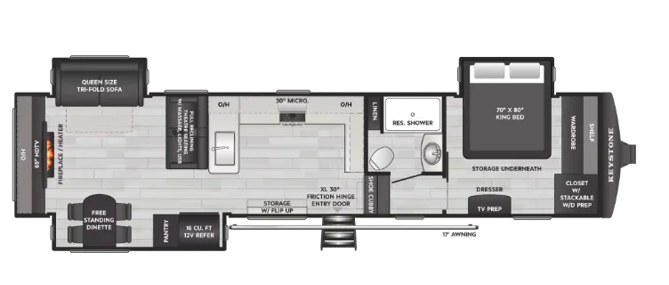 2026 Keystone Sprinter 3520RDS floor plan