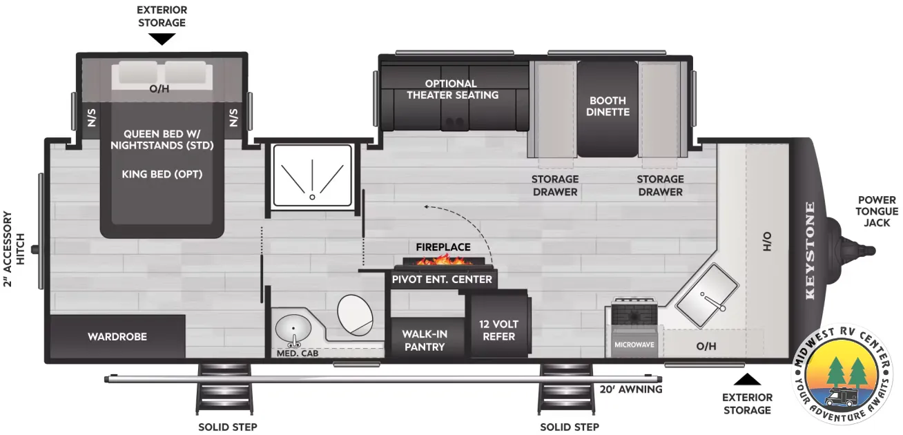 2026 Keystone Cougar HT TT 25FKD - Floor plan