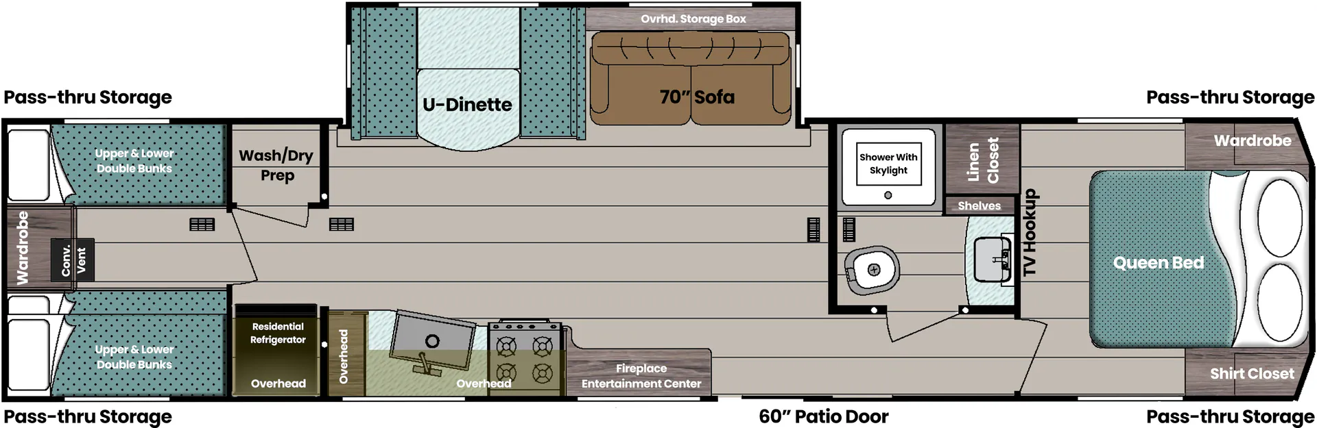 Gulf Stream Trailmaster Lodge 391DBH floor plan