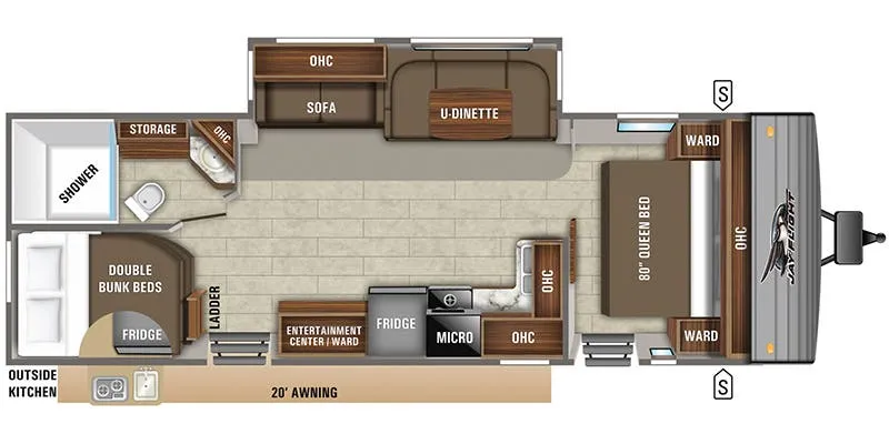 2013 Jayco Jay Flight 28BHS - Floor plan