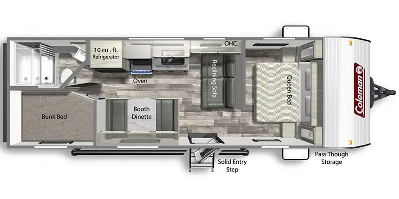 2022 Dutchmen Coleman Lantern LT Series 274BH - Floor plan