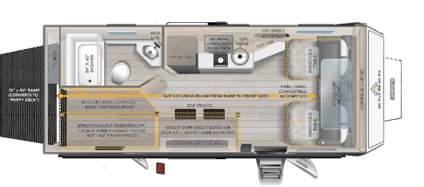 Ember RV Overland 240TKR floor plan