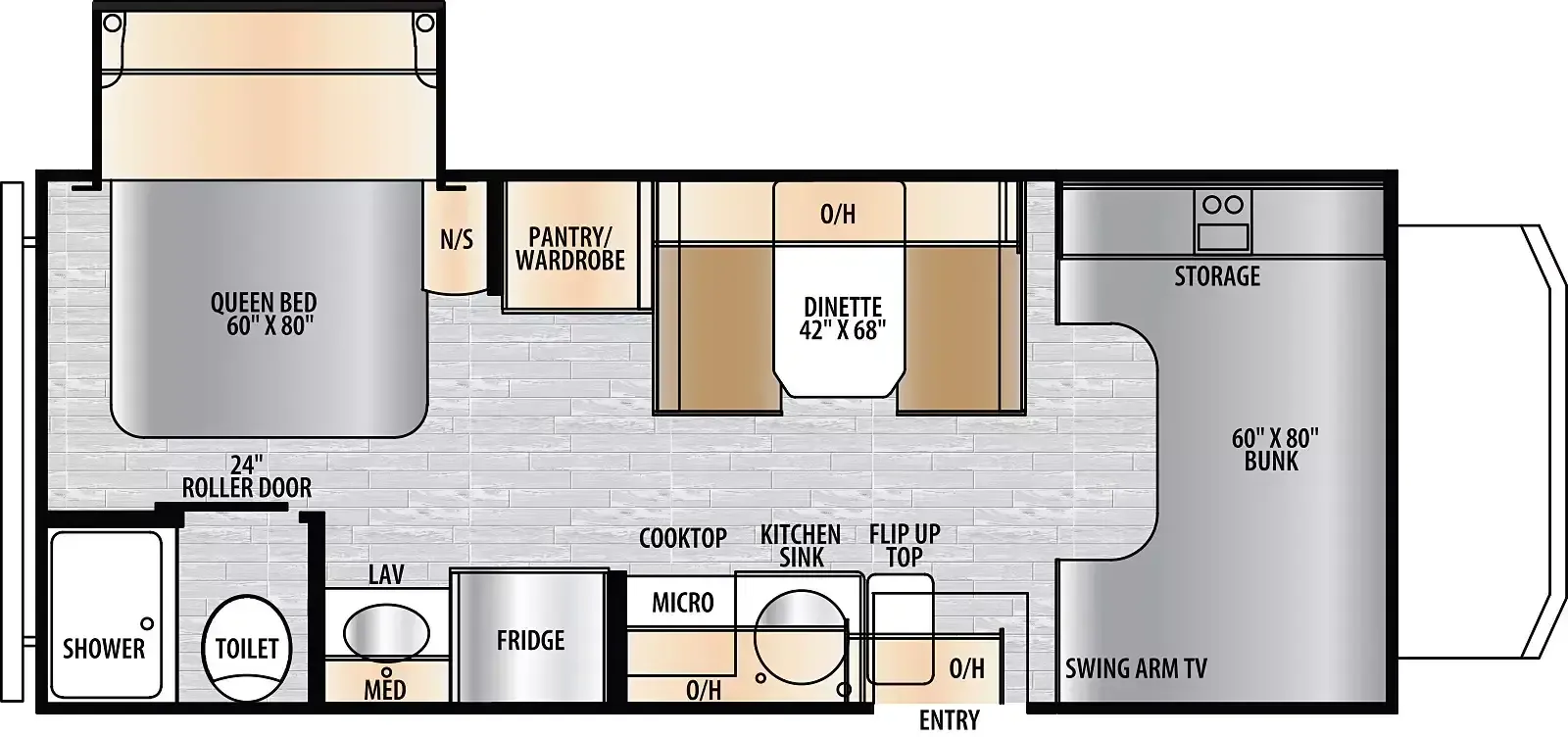 East to West Entrada 2200S floor plan