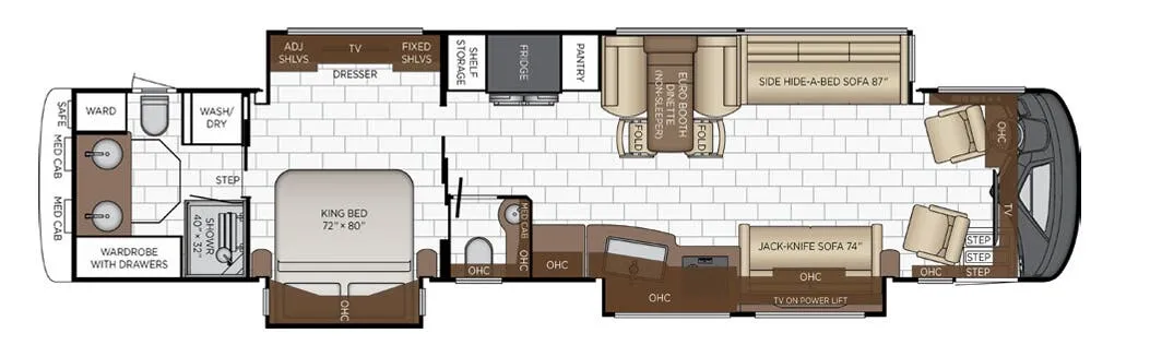 Newmar Essex 4595 floor plan