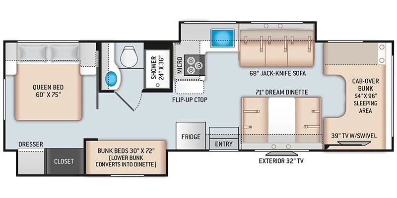 Thor Motor Coach Daybreak 30DB floor plan