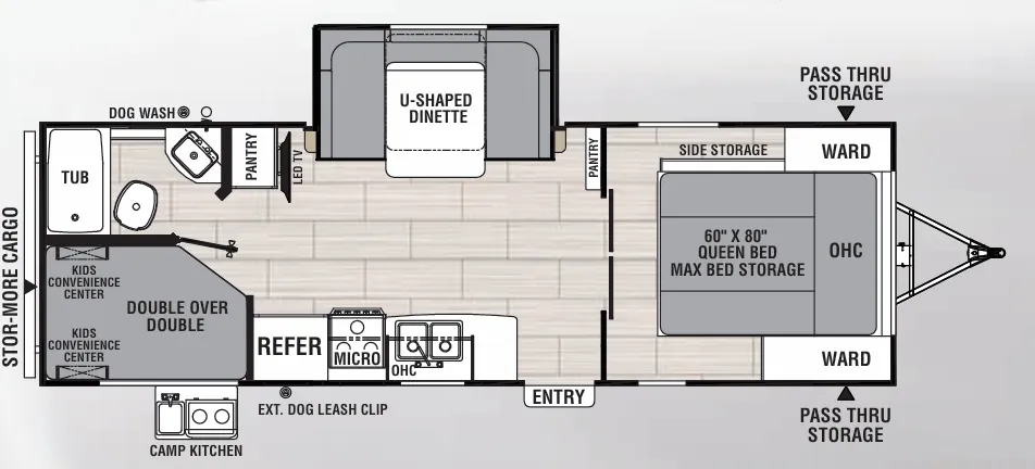 2020 Coachmen Northern Spirit XTR 2549BHX floor plan